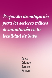 Propuesta de mitigación para los sectores críticos de inundación en la localidad de Suba