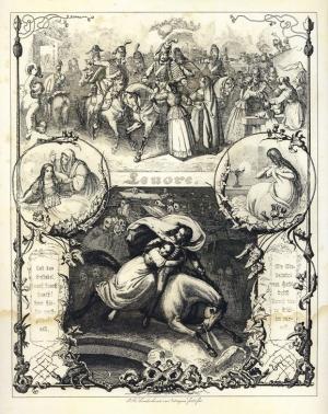 Обложка книги ««Ленора» Г.Бюргера, «Линор» Э.По и подобные баллады (сборник)» — Эдгар По, Готфрид Бюргер, Василий Жуковский