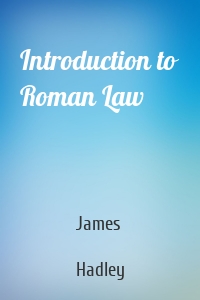 Introduction to Roman Law