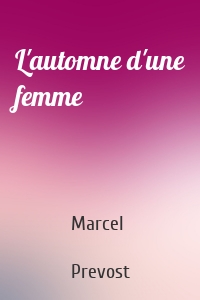L'automne d'une femme