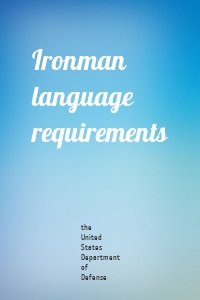 Ironman language requirements