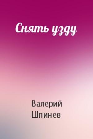 Обложка книги «Снять узду» — Валерий Шпинев