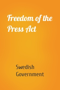 Freedom of the Press Act