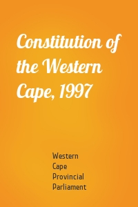 Constitution of the Western Cape, 1997