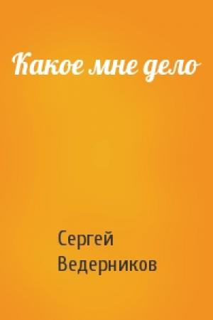 Обложка книги «Какое мне дело» — Ведерников