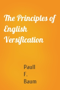 The Principles of English Versification