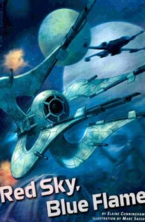 Обложка книги «Алые небеса, голубое пламя» — Элейн Каннингем