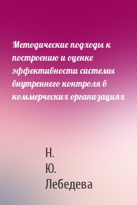 Методические подходы к построению и оценке эффективности системы внутреннего контроля в коммерческих организациях