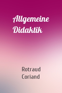 Allgemeine Didaktik