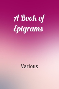 A Book of Epigrams
