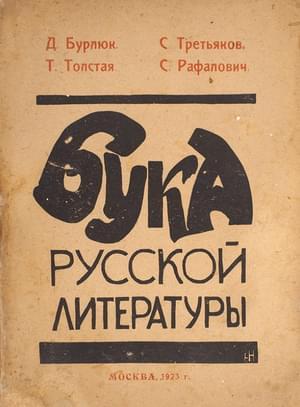 Обложка книги «Бука русской литературы» — Давид Бурлюк, Сергей Третьяков, Татьяна Вечорка, Сергей Рафалович