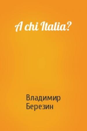 Обложка книги «A chi Italia?» — Владимир Березин