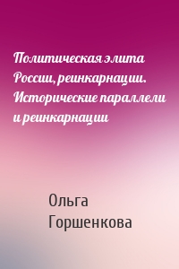 Политическая элита России, реинкарнации. Исторические параллели и реинкарнации