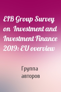 EIB Group Survey on  Investment and Investment Finance 2019: EU overview