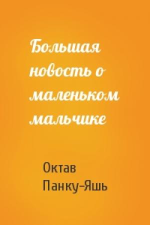Обложка книги «Большая новость о маленьком мальчике» — Октав Панку-Яшь
