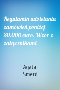 Regulamin udzielania zamówień poniżej 30.000 euro. Wzór z załącznikami