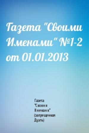 Обложка книги «Газета "Своими Именами" №1-2 от 01.01.2013» — Газета "Своими Именами" (запрещенная Дуэль)