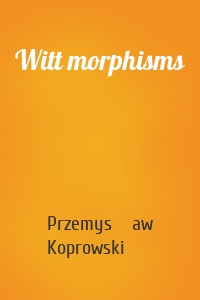 Witt morphisms