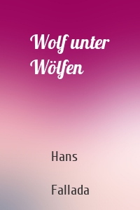 Wolf unter Wölfen