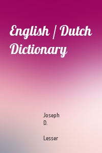 English / Dutch Dictionary