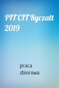 PIT CIT Ryczałt 2019