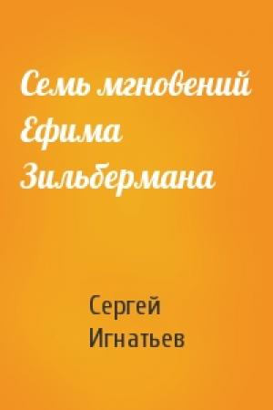 Обложка книги «Семь мгновений Ефима Зильбермана» — Сергей Игнатьев