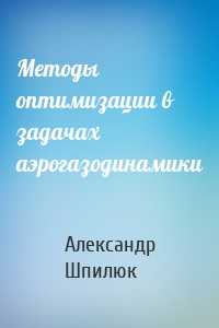 Методы оптимизации в задачах аэрогазодинамики