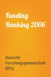 Funding Ranking 2006
