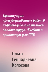 Организация производственных работ в нефтегазовом комплексе: оплата труда. Учебник и практикум для СПО