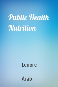 Public Health Nutrition