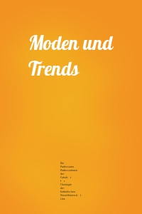 Moden und Trends