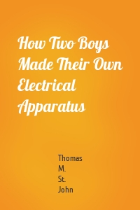 How Two Boys Made Their Own Electrical Apparatus