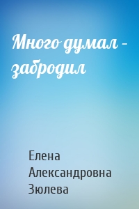 Много думал – забродил