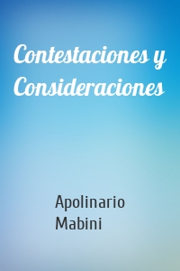 Contestaciones y Consideraciones