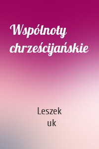 Wspólnoty chrześcijańskie