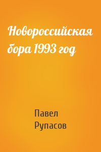 Новороссийская бора 1993 год