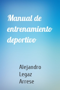 Manual de entrenamiento deportivo