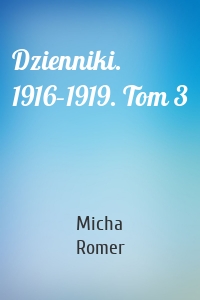 Dzienniki. 1916–1919. Tom 3