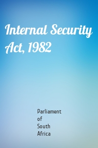 Internal Security Act, 1982