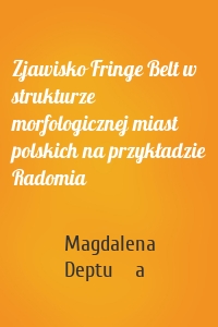 Zjawisko Fringe Belt w strukturze morfologicznej miast polskich na przykładzie Radomia