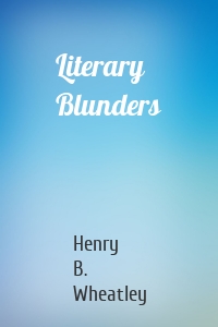 Literary Blunders
