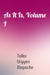 As It Is, Volume I