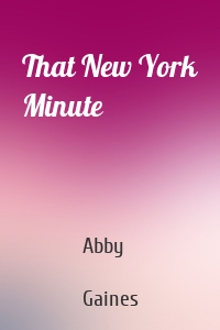 That New York Minute