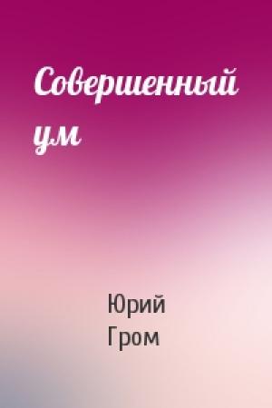 Обложка книги «Совершенный ум» — Юрий Гром