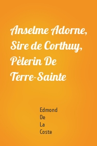 Anselme Adorne, Sire de Corthuy, Pèlerin De Terre-Sainte