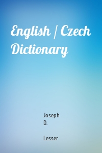 English / Czech Dictionary