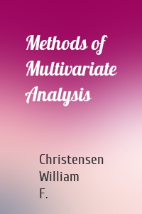 Methods of Multivariate Analysis