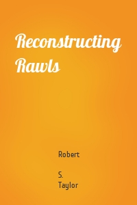 Reconstructing Rawls