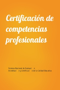 Certificación de competencias profesionales