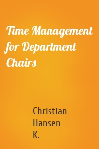 Time Management for Department Chairs